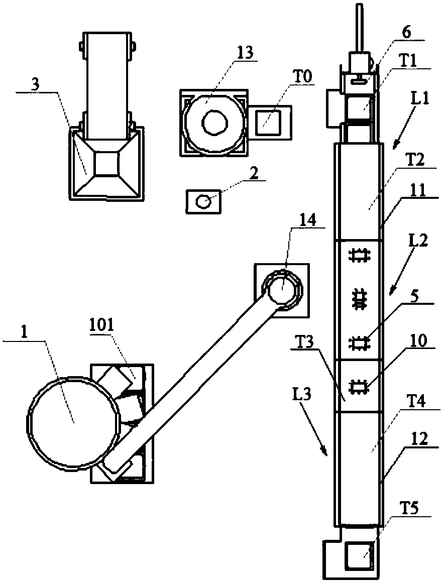 On-line intelligent detection device and method for particle size of sintering fuel