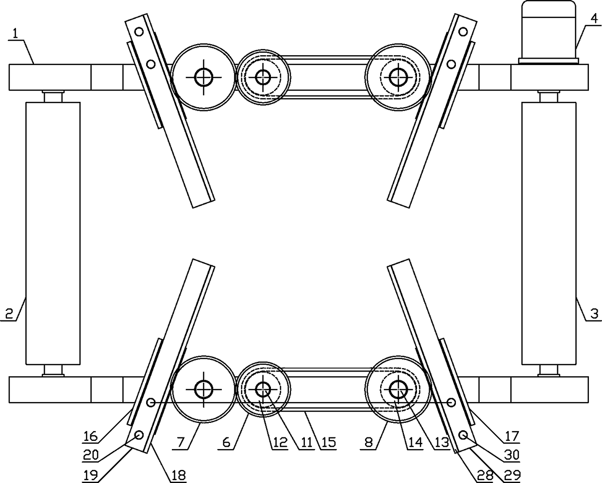 Grey cloth drafting cutting mechanism