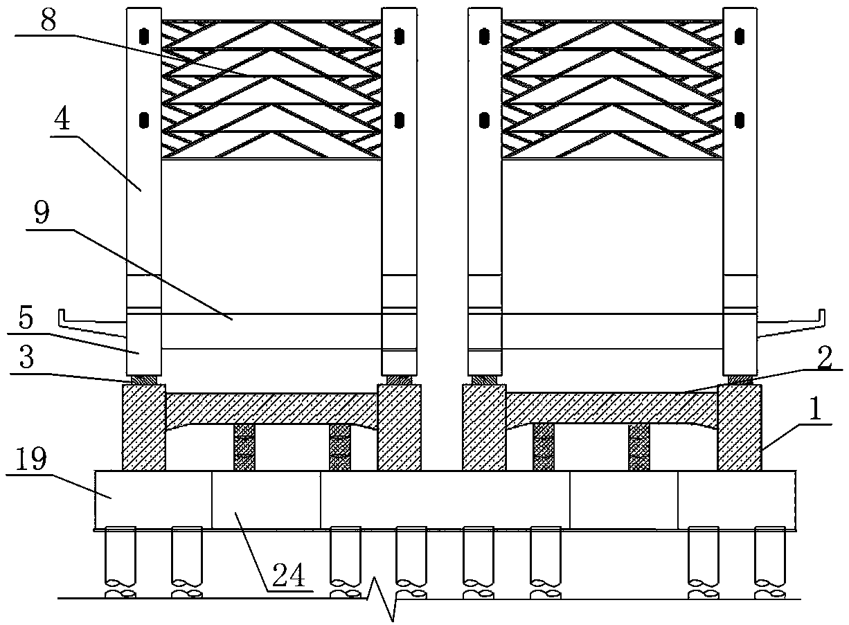 Lower bearing type tied-arch bridge structure unit and arch bridge structure and construction method thereof