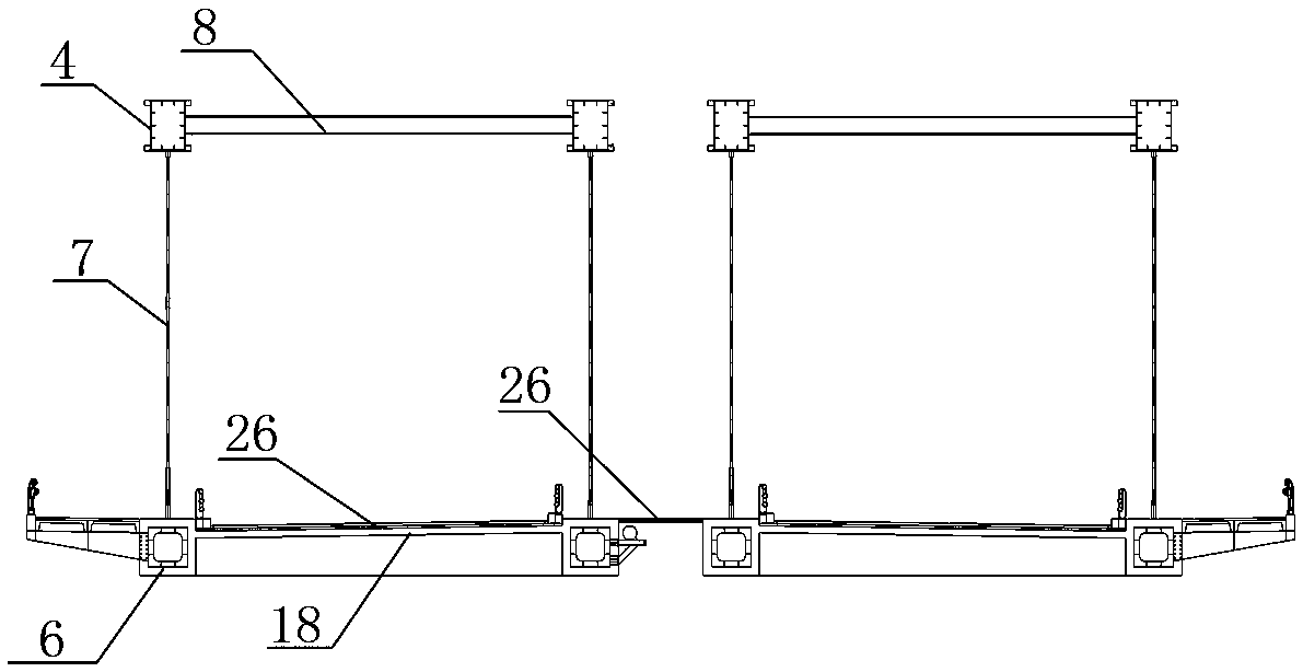 Lower bearing type tied-arch bridge structure unit and arch bridge structure and construction method thereof