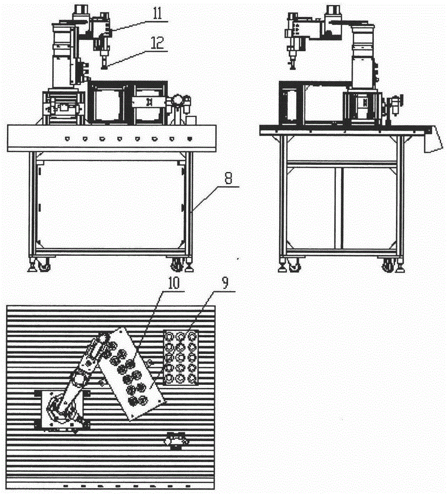 An optical-mechanical-electric-hydraulic integrated flexible manufacturing system