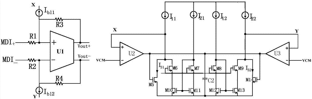 Baseline drift voltage correcting circuit used for internet access chip