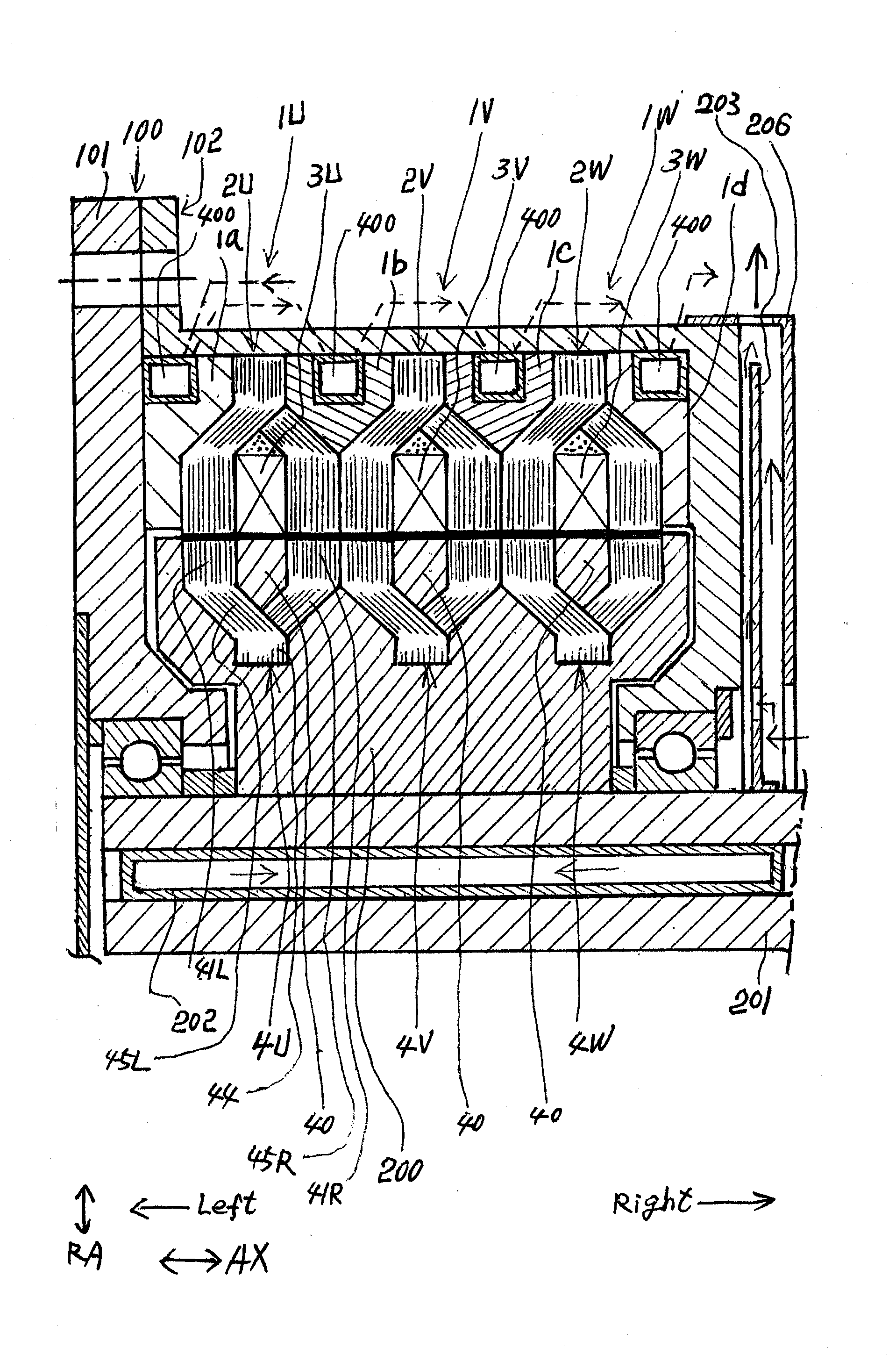 Transverse flux machine apparatus