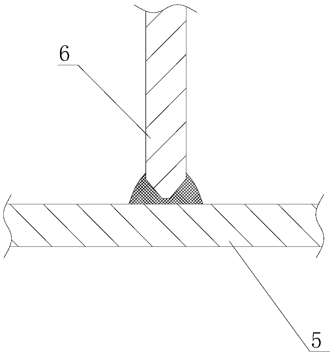 Cross structure area segmentation manufacturing process of CSS platform and special-purpose inclined cutting jig frame