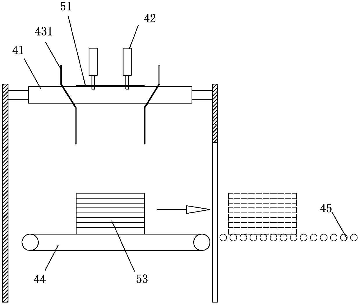 Automatic stacking machine for printed matter checkout machine