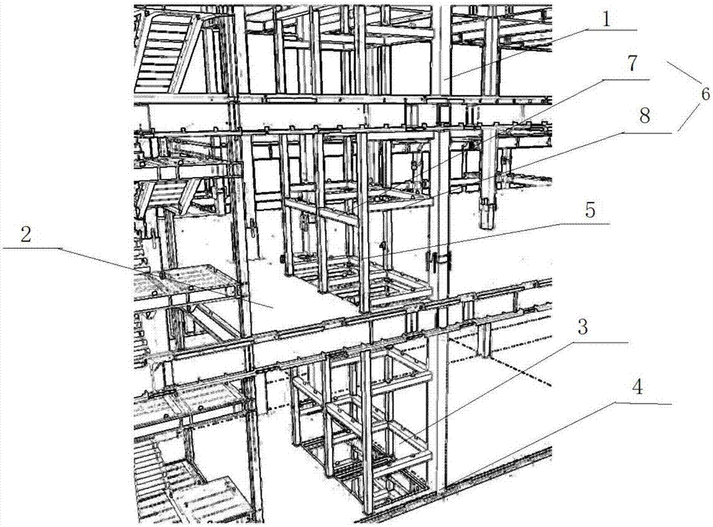 Safe crush-resistance assembly-type steel-structure elevator well