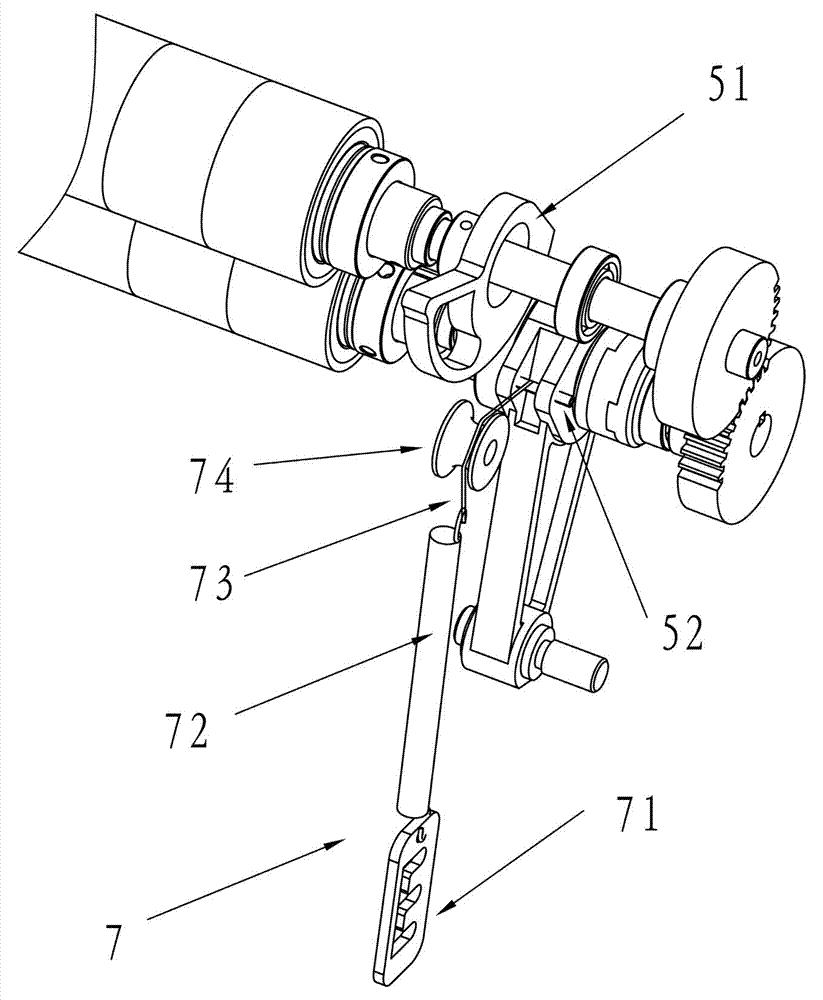 Roller device of flat knitting machine