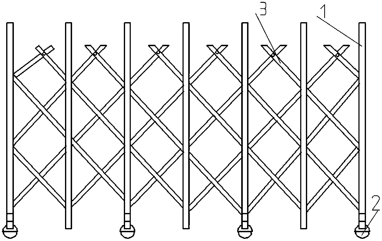 Foldable rapid plugging device for trapezoidal roadway