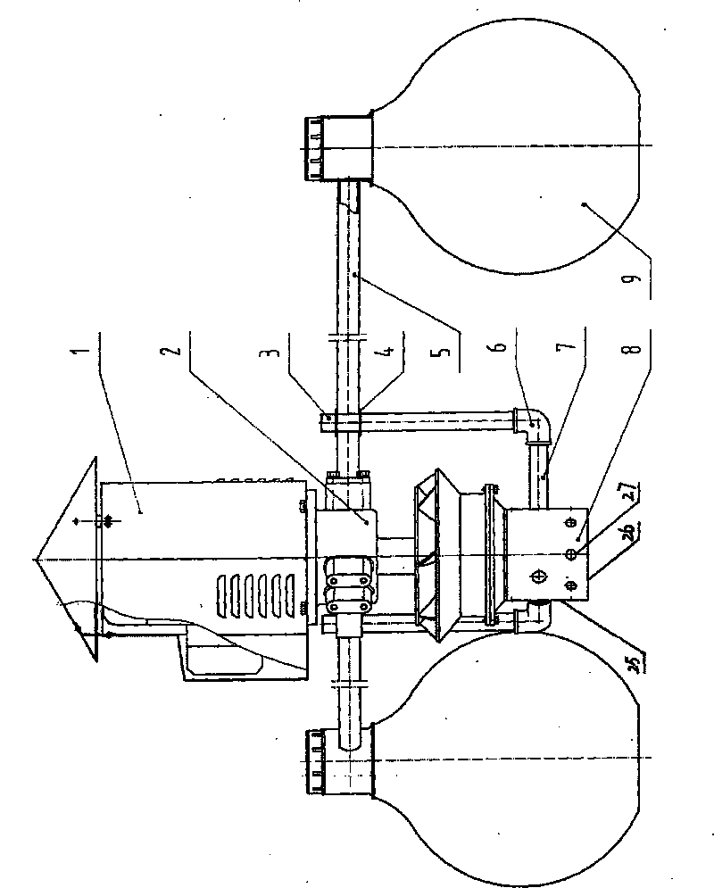 Impeller water-spraying oxygen-increasing machine