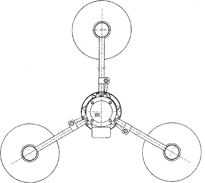 Impeller water-spraying oxygen-increasing machine