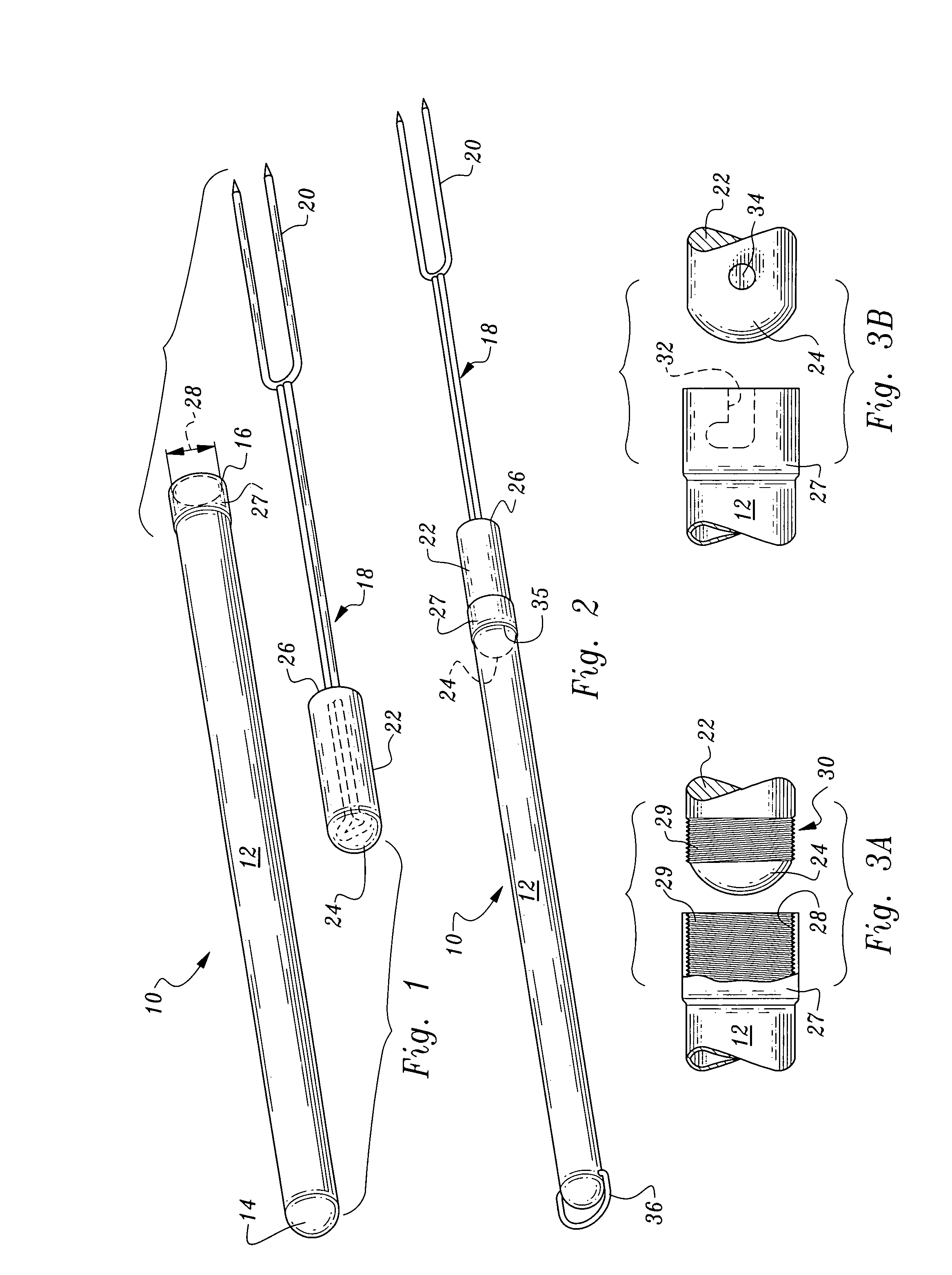 Cooking implement with handle storage feature