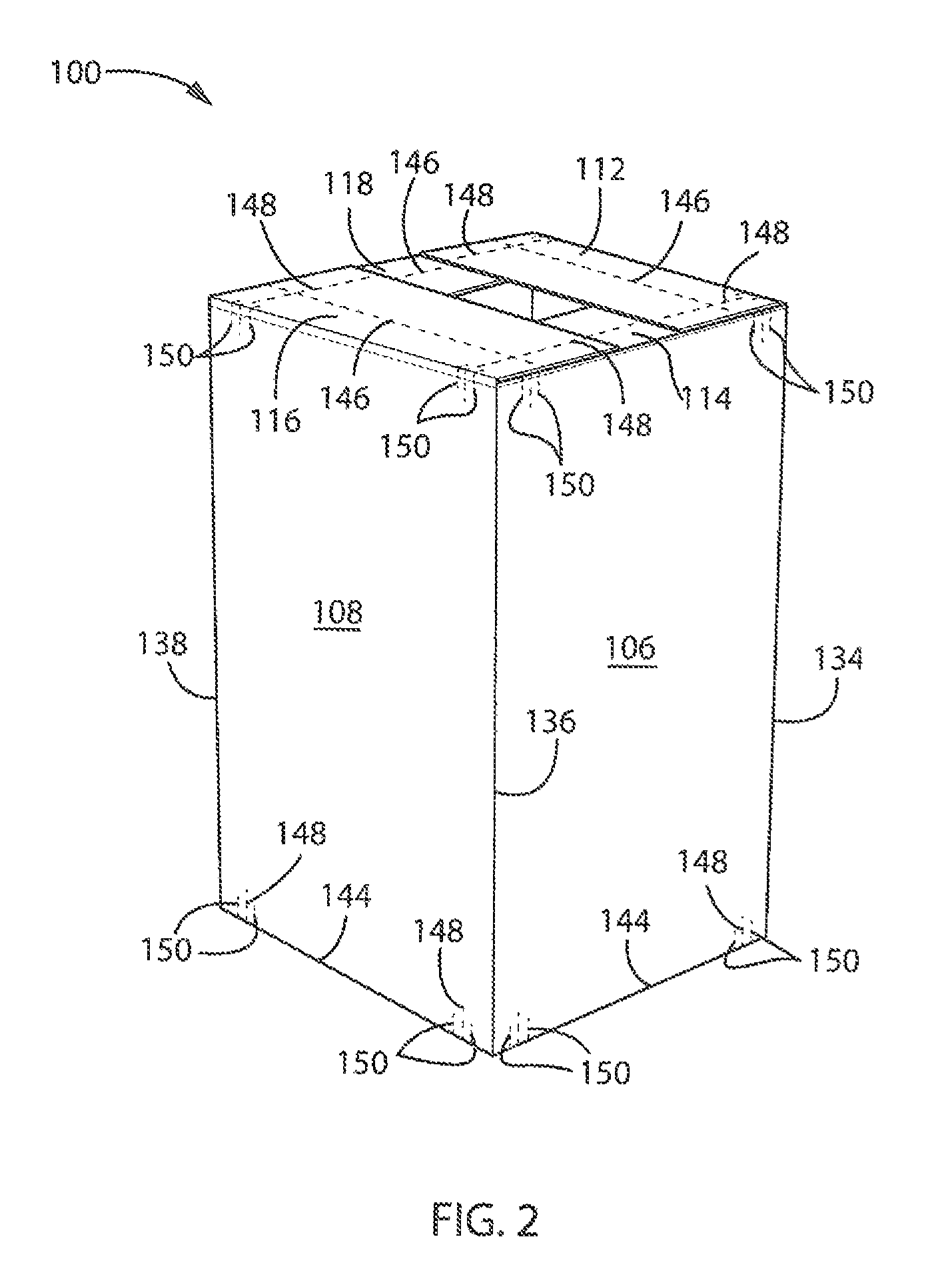 Carton with corner crumple zones