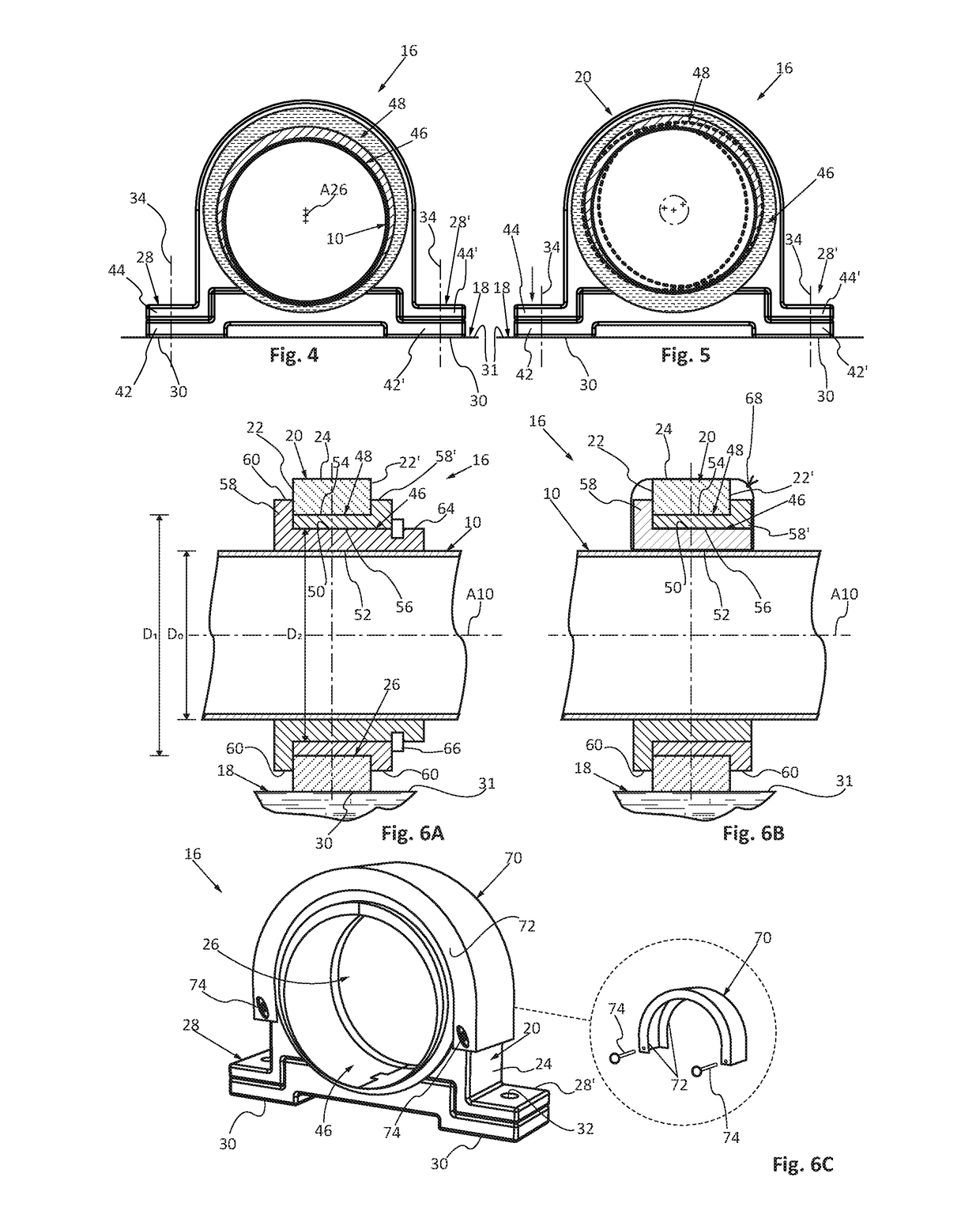 Support for a conduit