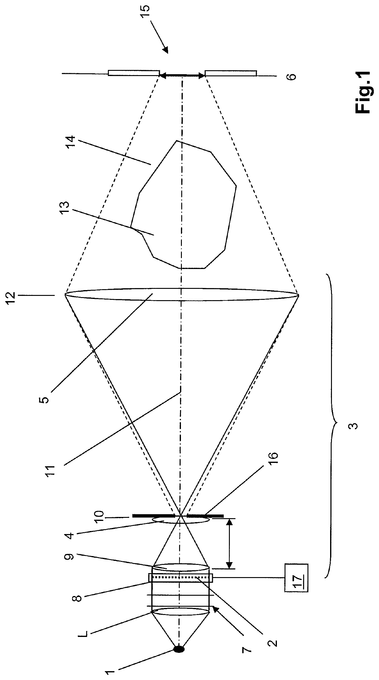 Projection device and method for the holographic reconstruction of scenes