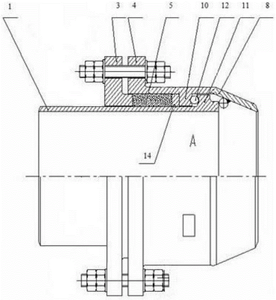 End face sealing structure used for rotary compensator and rotary compensator