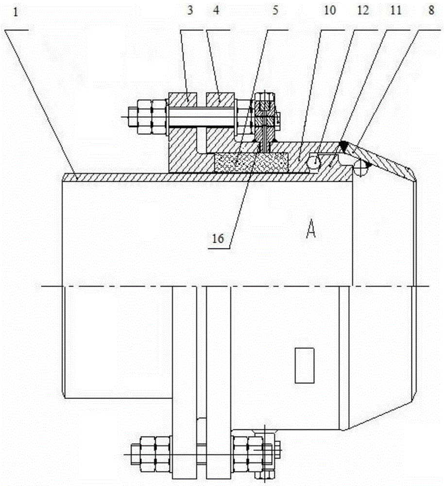 End face sealing structure used for rotary compensator and rotary compensator