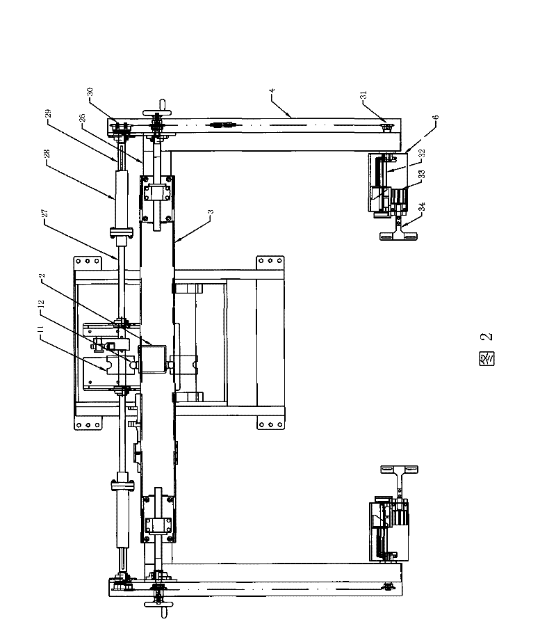 Double-cutter head assembly mechanical hand of four-wheeled grass cutter