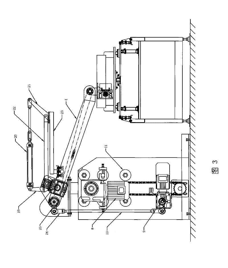 Double-cutter head assembly mechanical hand of four-wheeled grass cutter