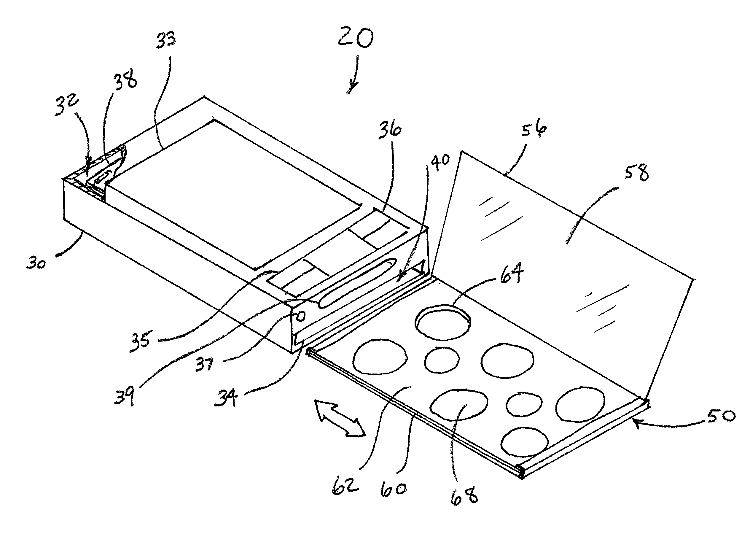 Personal electronics device protective case with cosmetics compartment