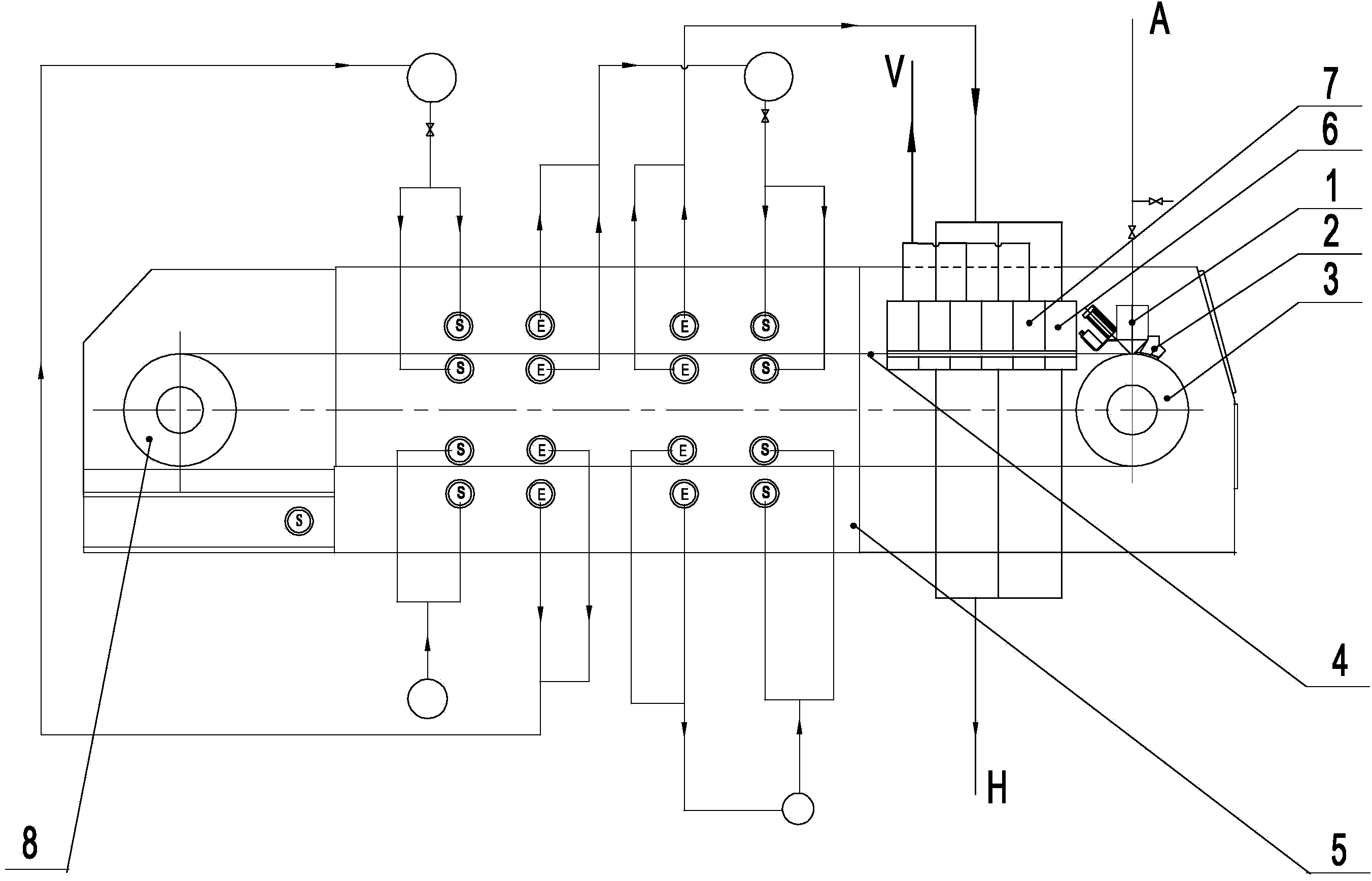 Defoaming method of polyamide acid resin salivation liquid film and device thereof