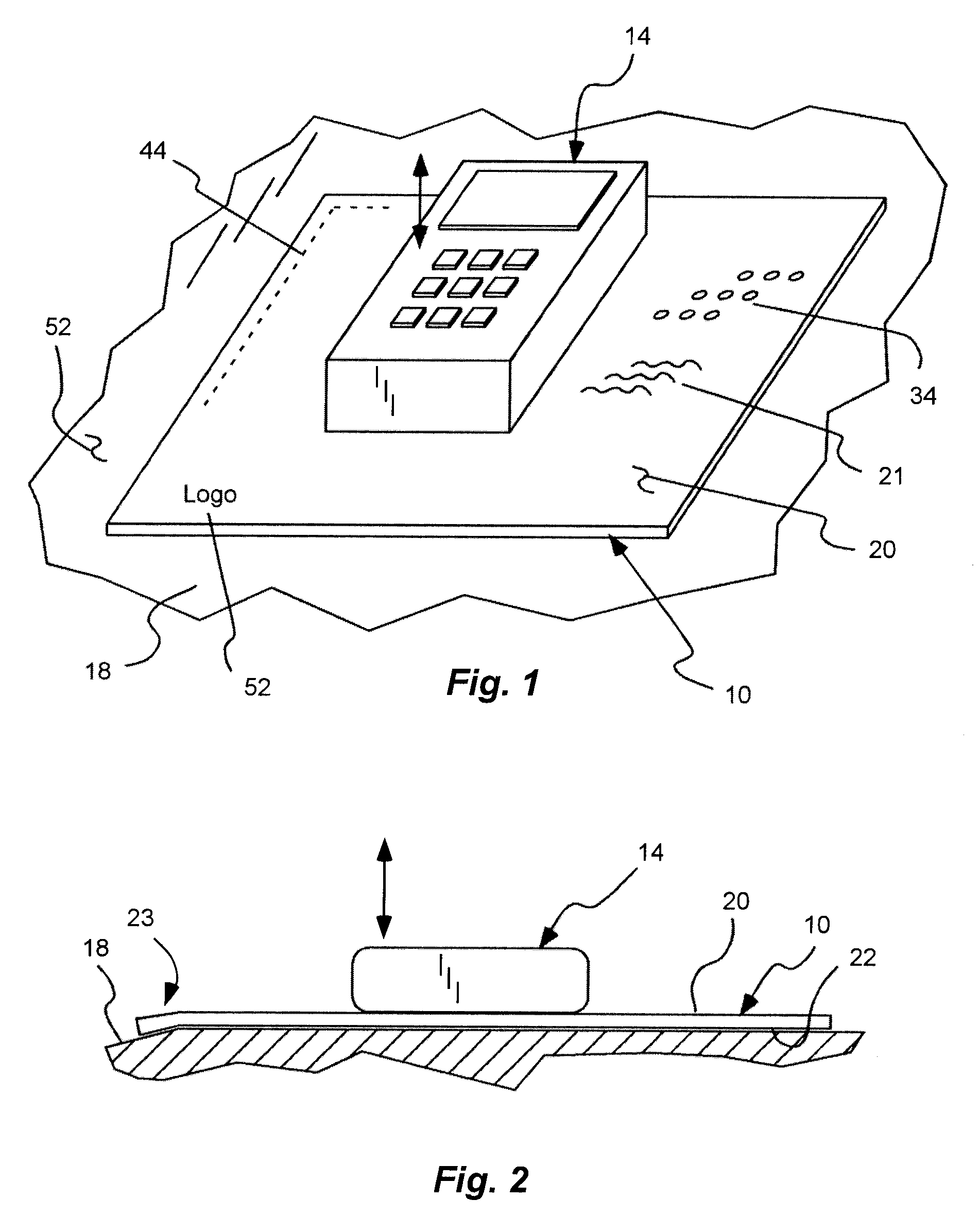 Frictional holding pad