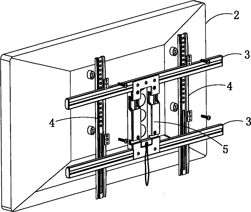 Flat-panel display hanging bracket capable of realizing fast and accurate alignment