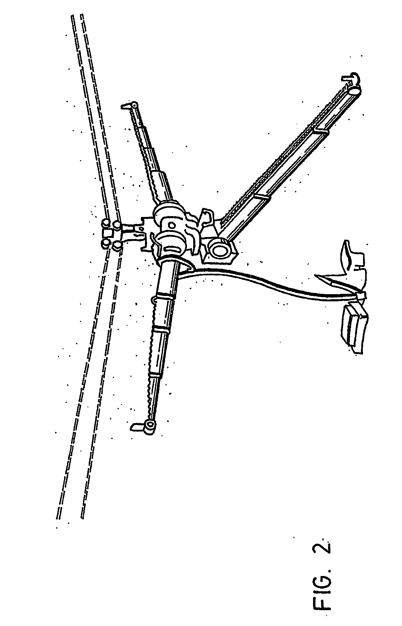 Remote-controlled vehicle which travels on conductors and which can pass over obstacles by means of temporary support rotors