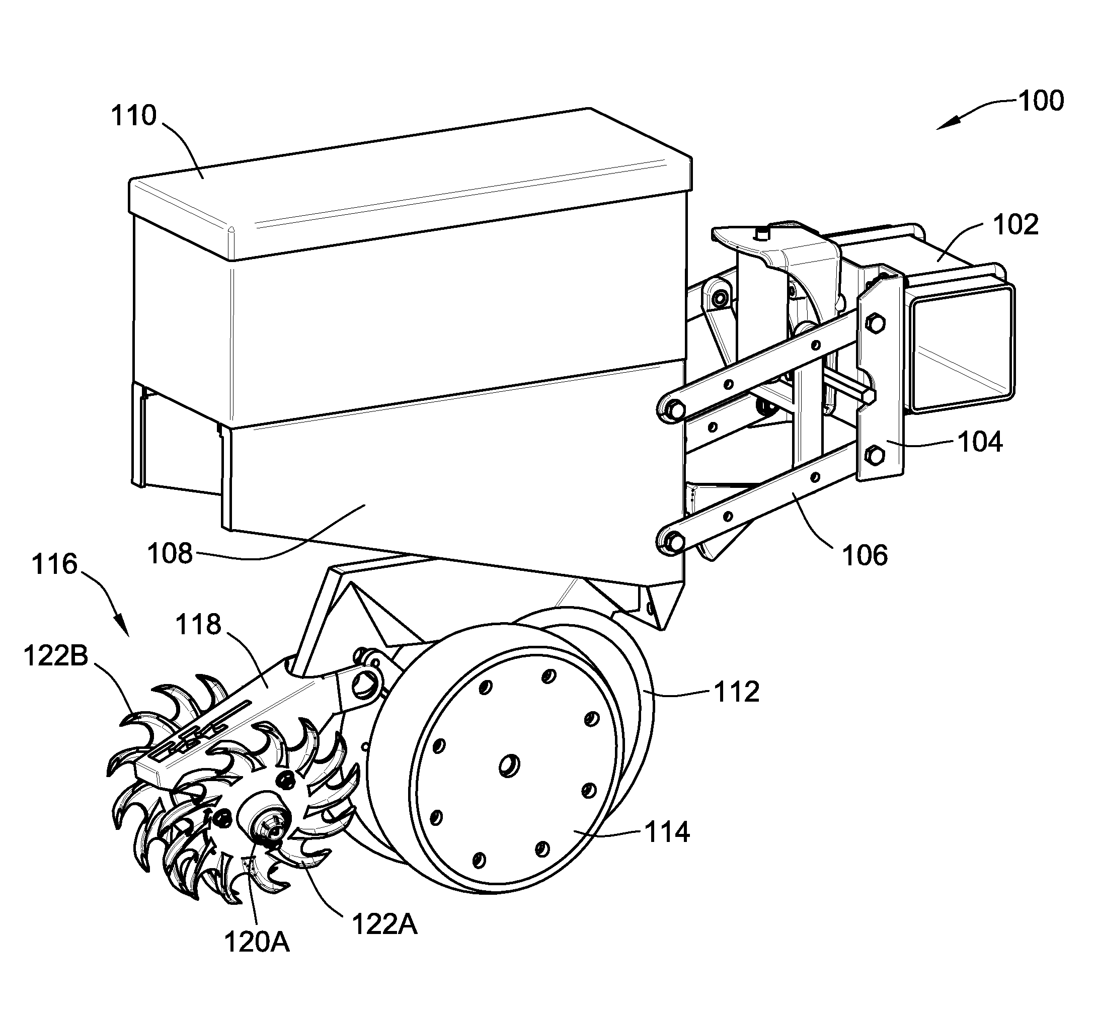 Row Crop Planter Having Closing Wheel With Modular Wheel Design