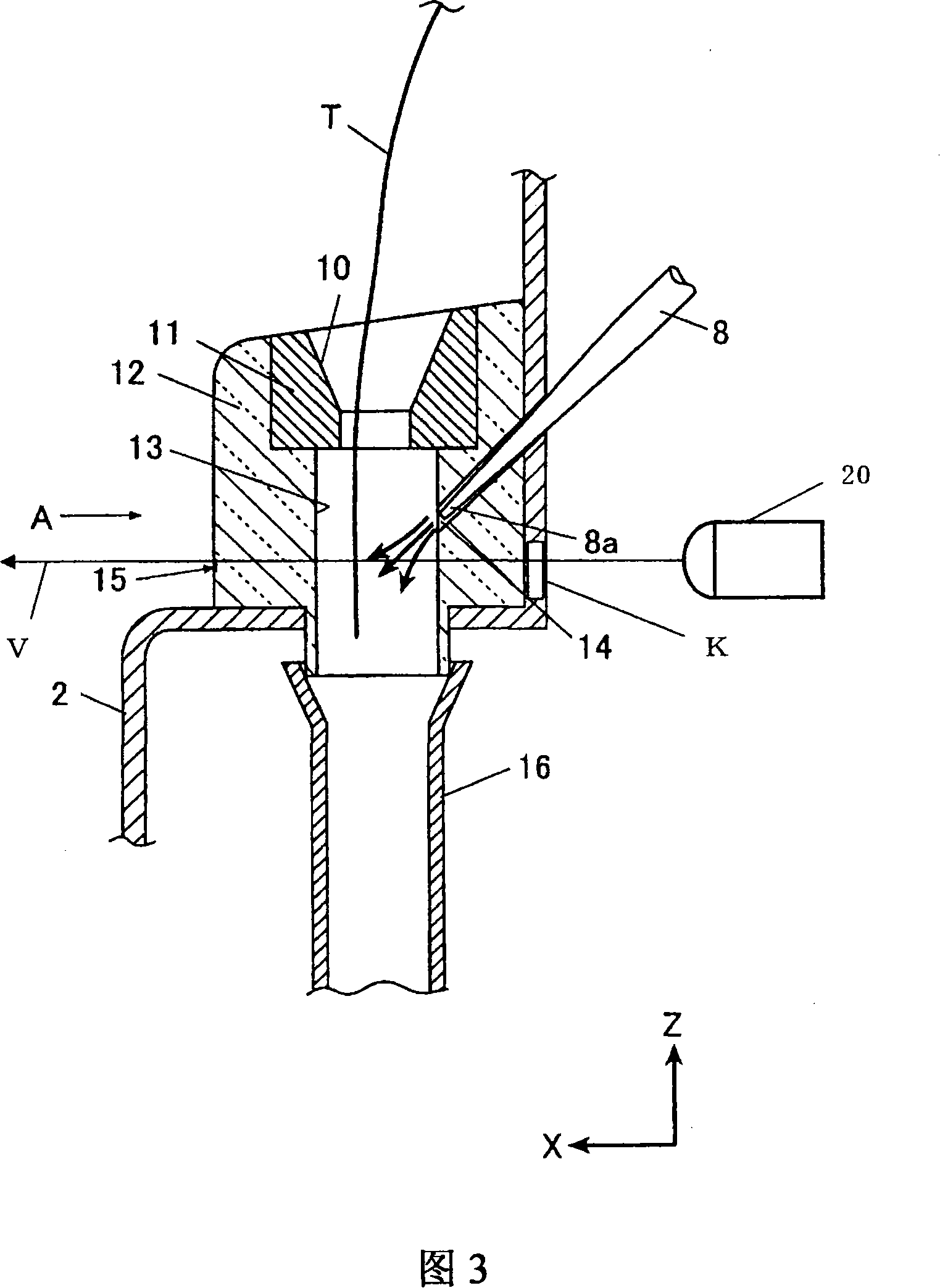 Thread-through device for sewing machine