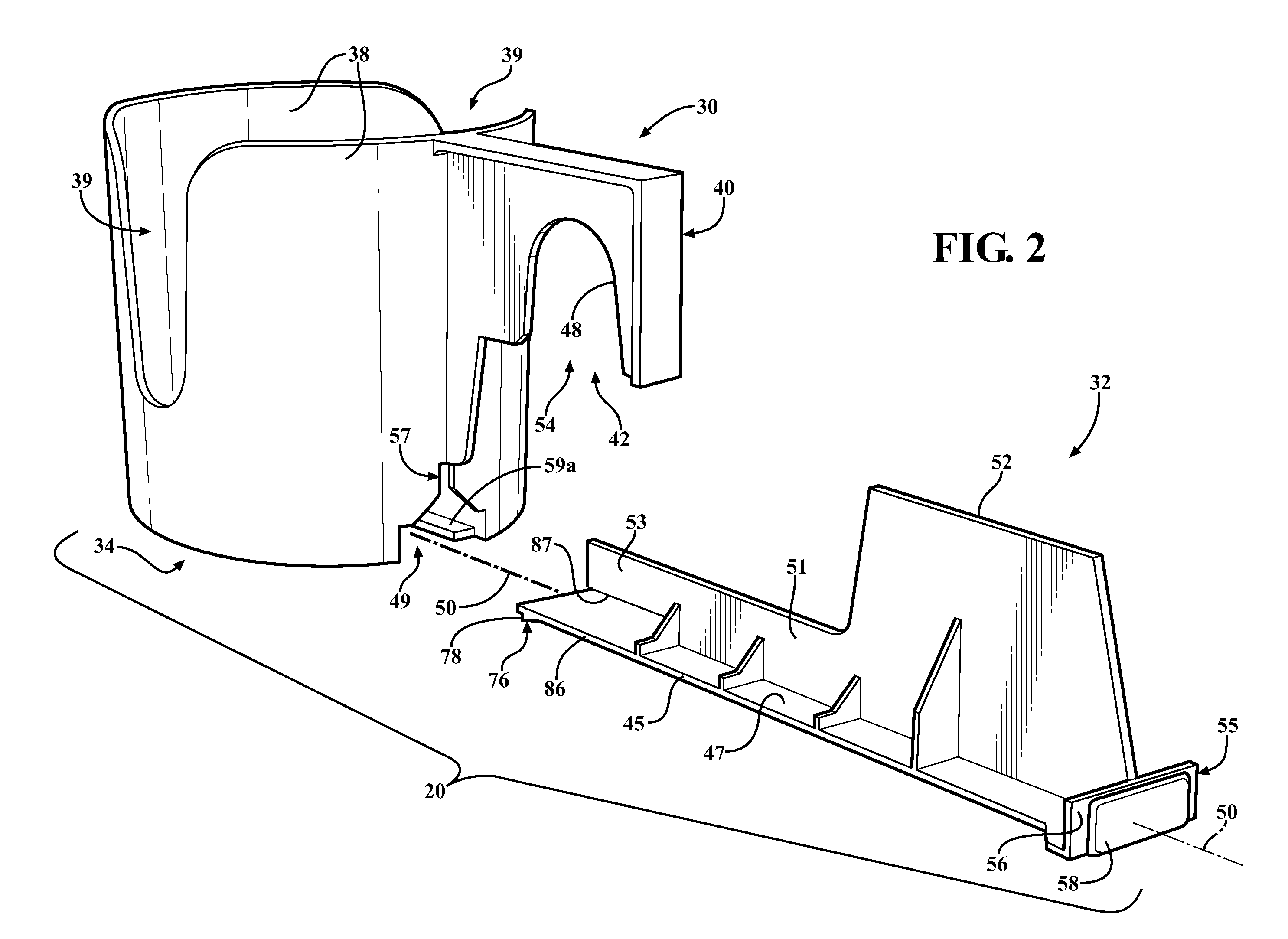 Beverage container receptacle and method of installing the same