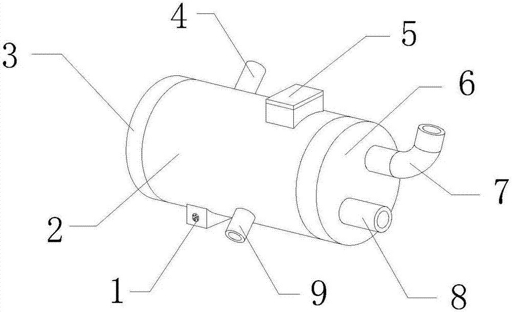 Combined type heat exchange equipment for novel marine diesel engine