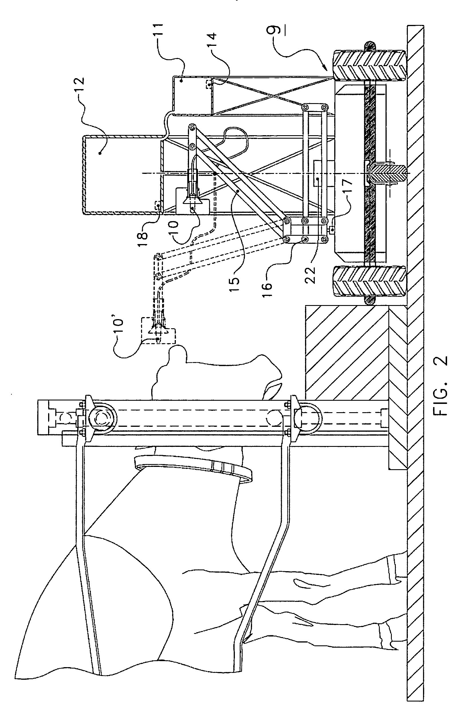 Installation for supplying liquid feed to an animal and an autonomously displaceable vehicle for use in such an installation