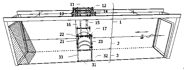 Measuring device for pressure borne by arc plate type permeable dike in test water tank