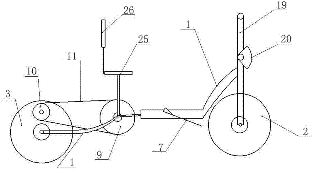 Double-drive fitness tricycle