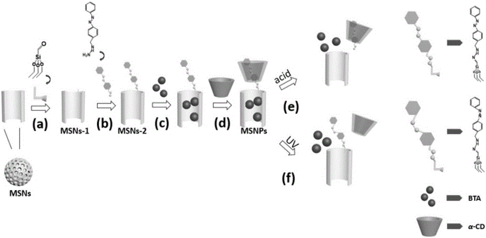 pH and light dual-response target medicine loading system and preparation method thereof