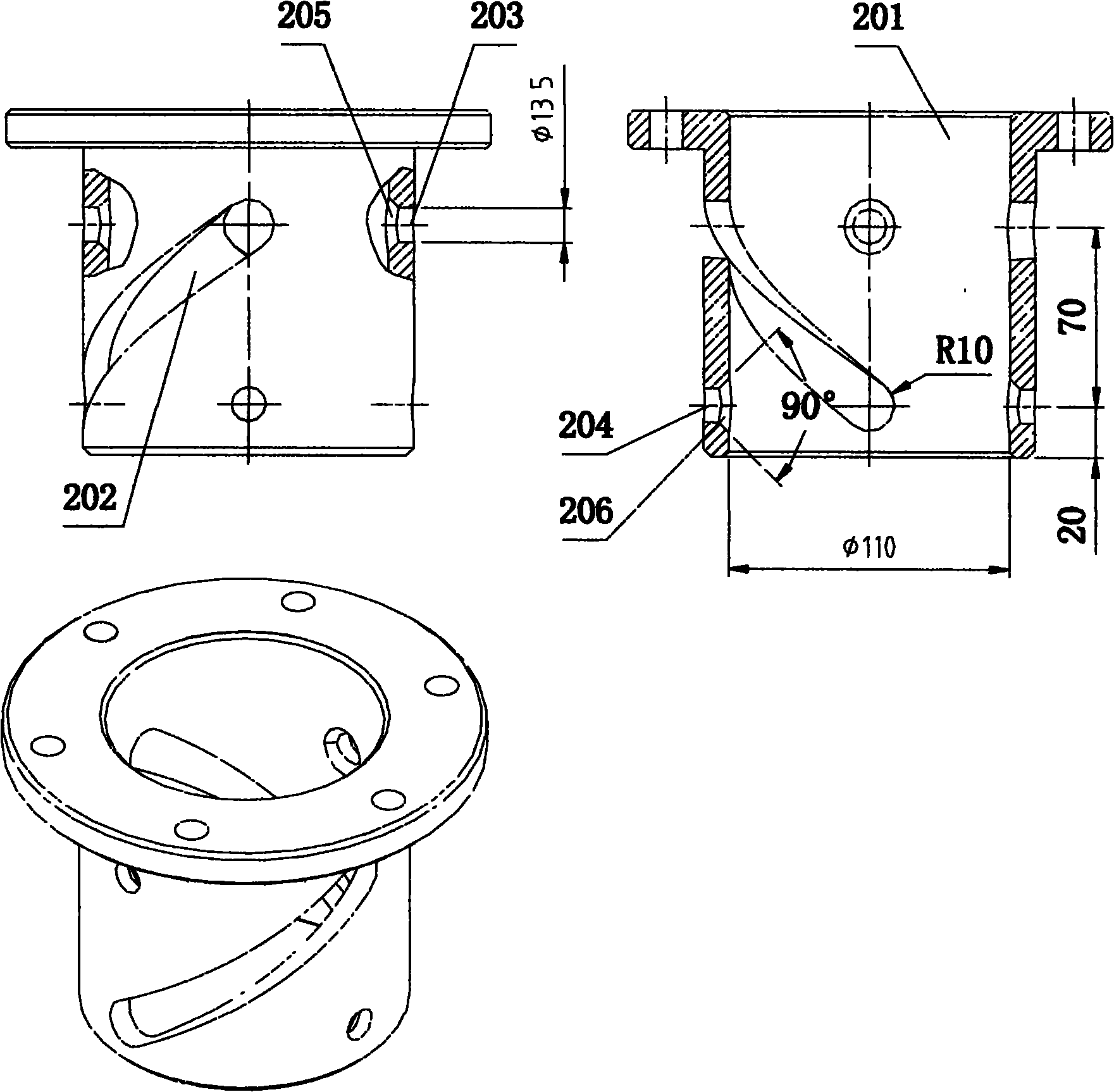 Press-down twist lock autorotation hanger