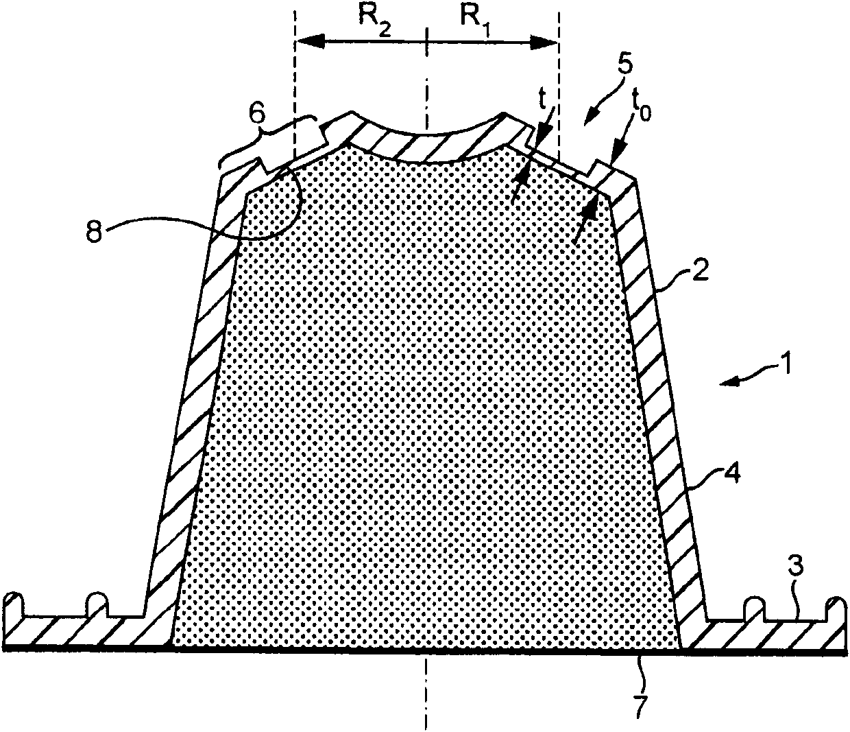 Capsule for the preparation of coffee extract having a structure facilitating perforation for injection of water