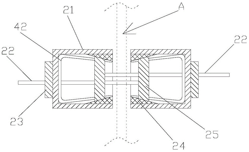 Distributing mechanism for clamp assembly device