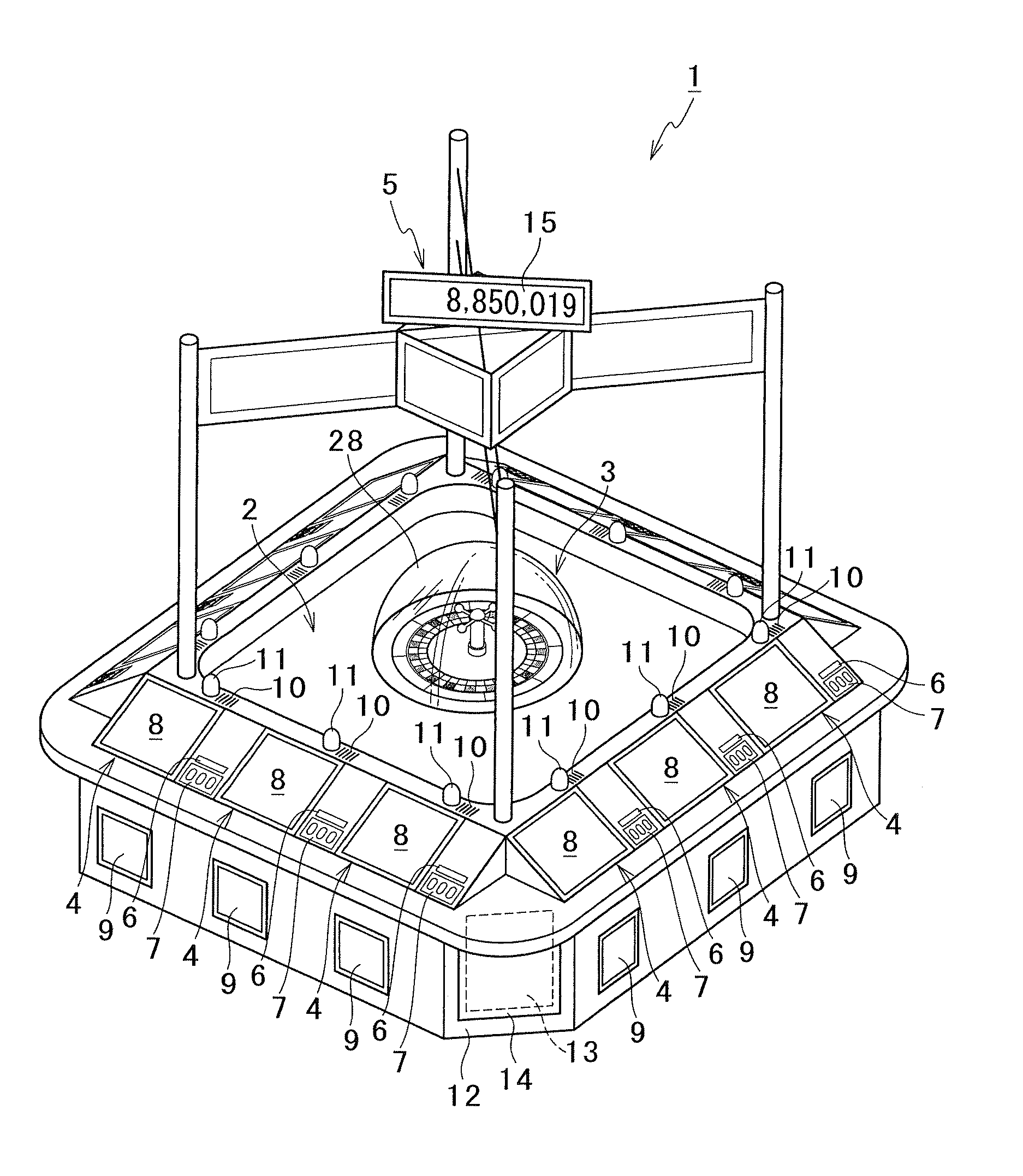 Roulette Gaming Machine Changing Payout Ratio Set For Specific Bet Type And Playing Method Of Roulette Game