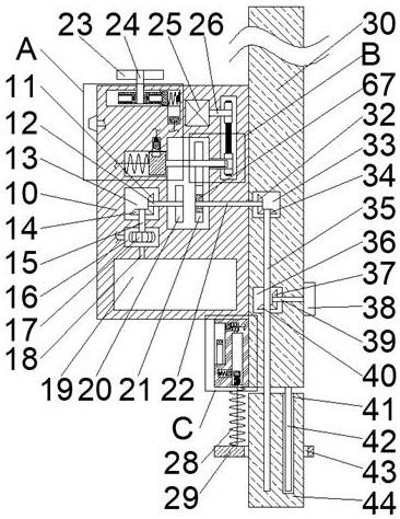 Supporting rod device capable of automatically righting newly planted trees and lowering dust