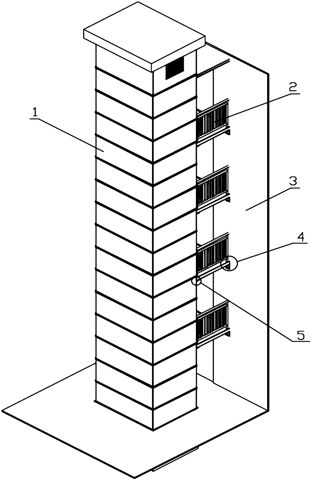 Elevator shaftway adjusting device