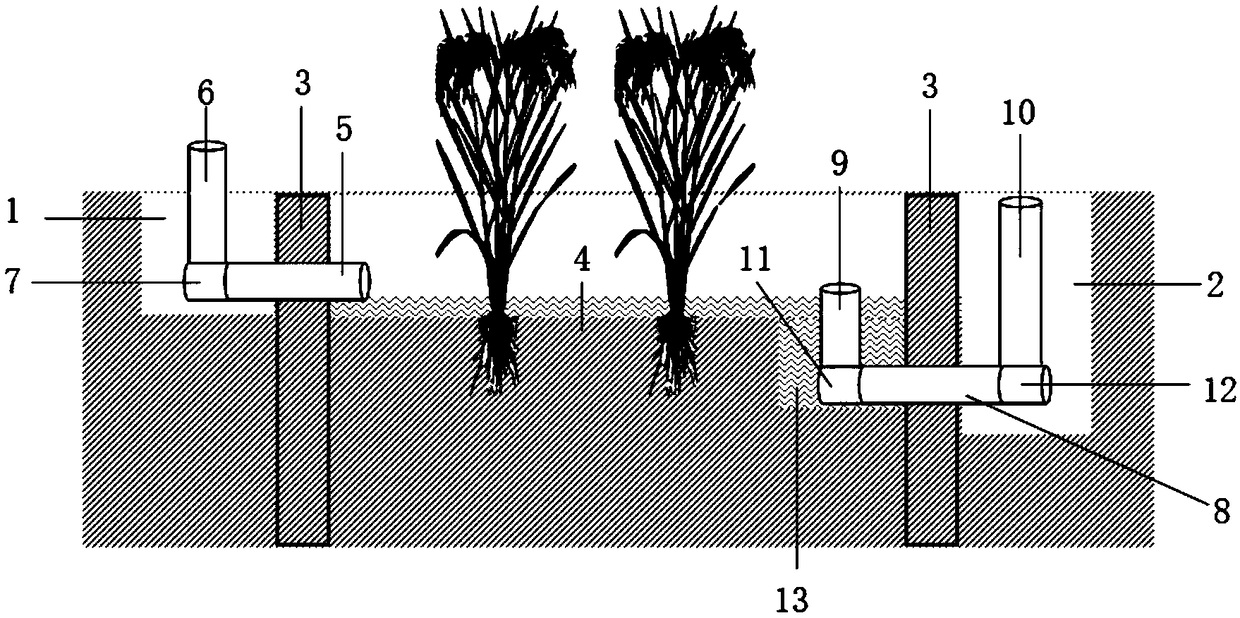 Rapid irrigation and drainage device for paddy field test plot