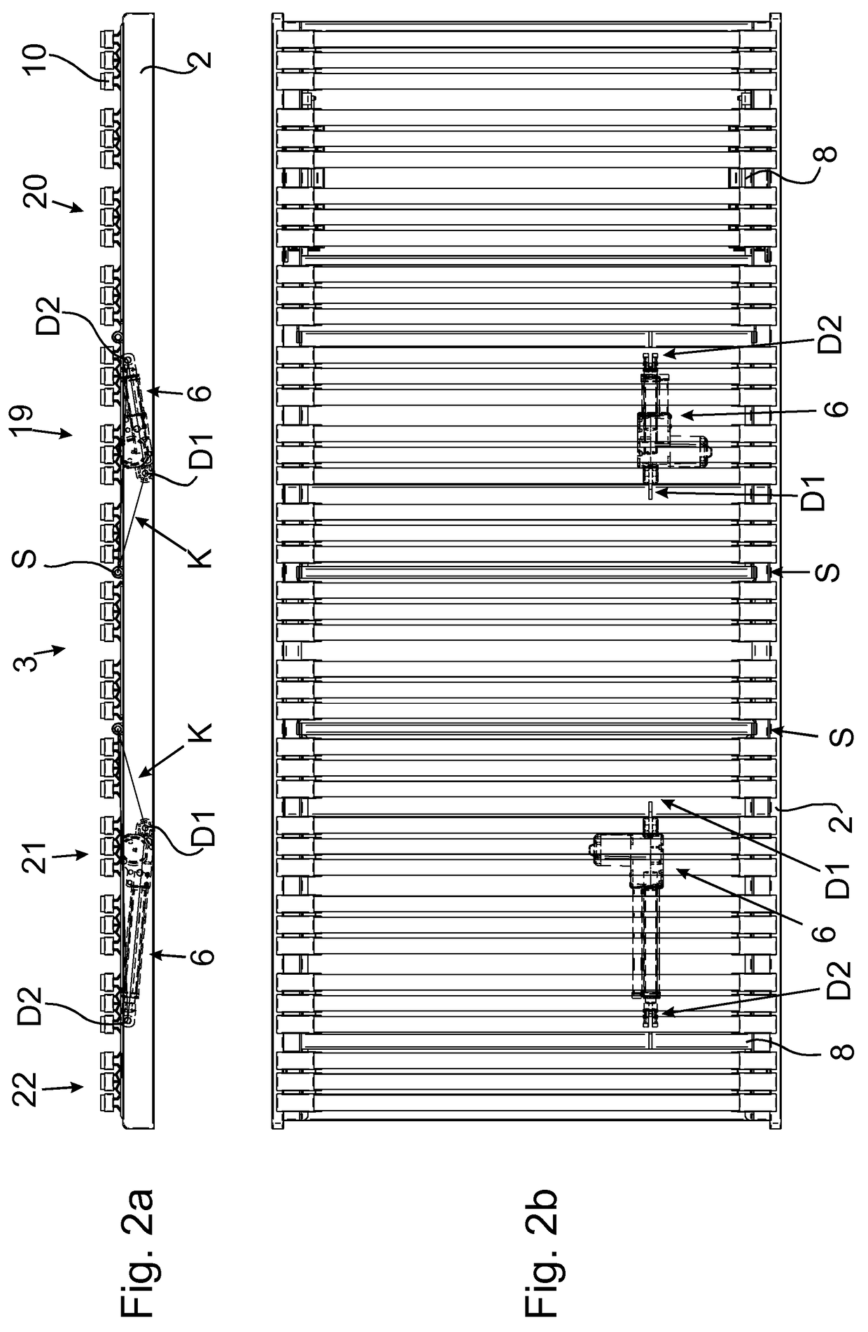 Slatted bed base