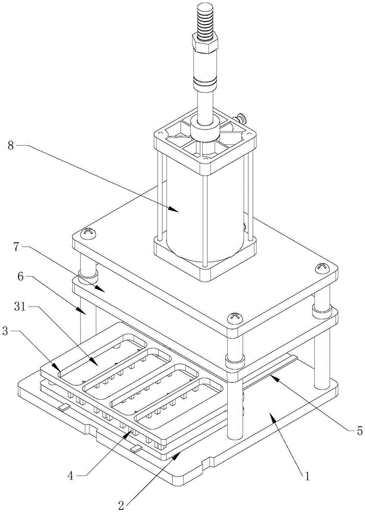 An electric vehicle controller pcb board copper bar punching device