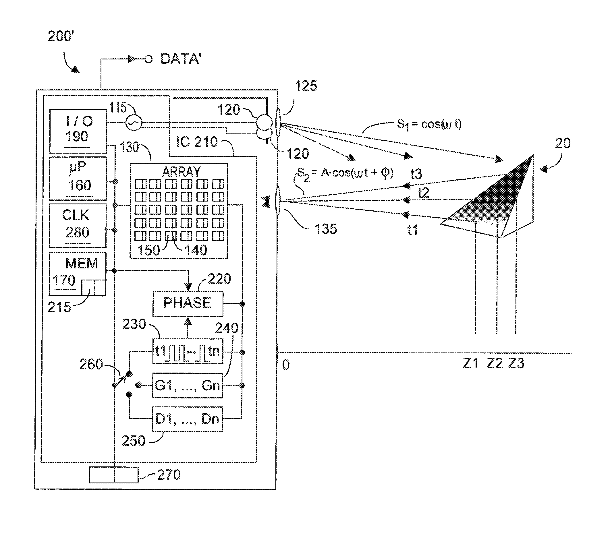 Method and system for multi-phase dynamic calibration of three-dimensional (3D) sensors in a time-of-flight system