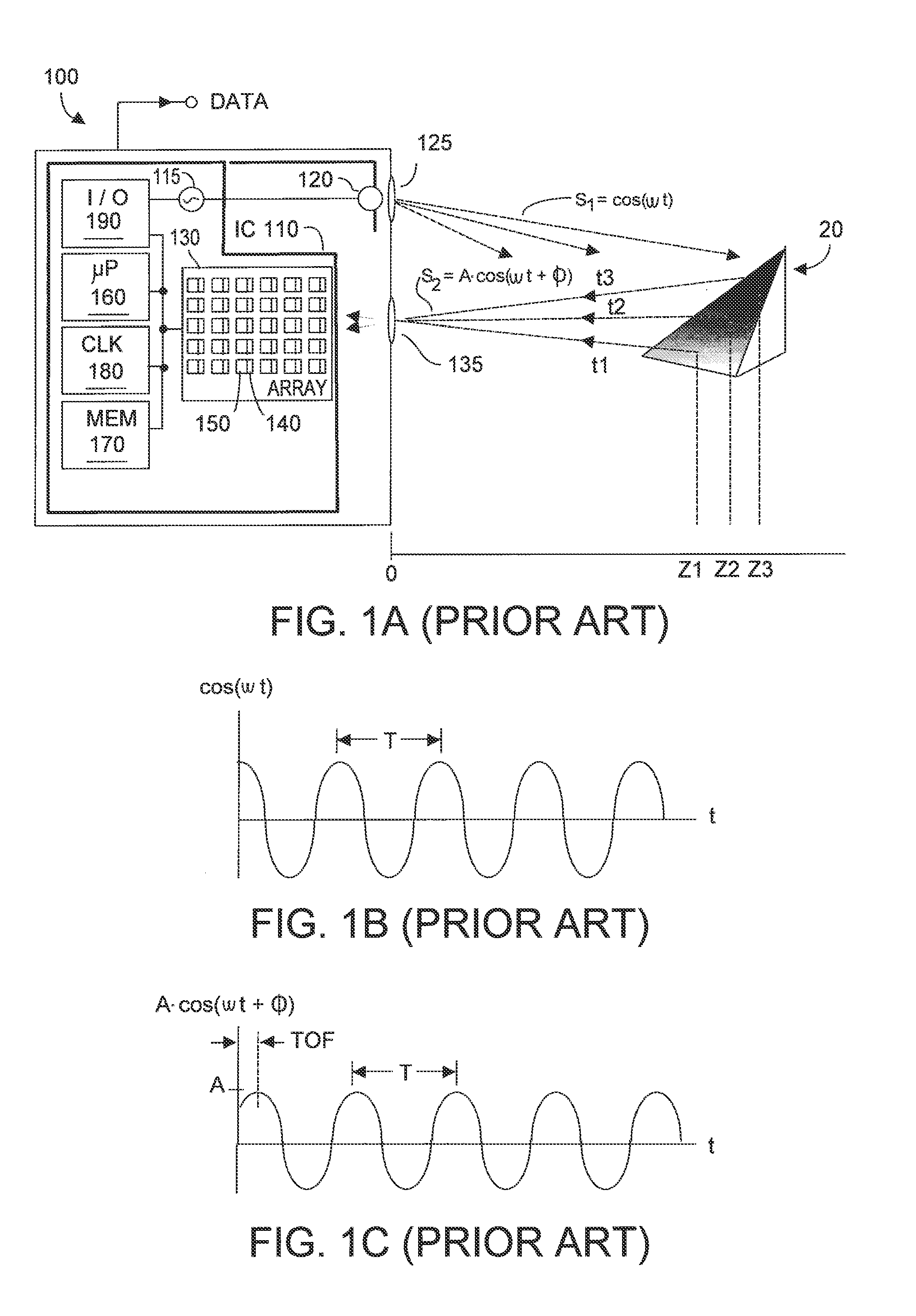 Method and system for multi-phase dynamic calibration of three-dimensional (3D) sensors in a time-of-flight system