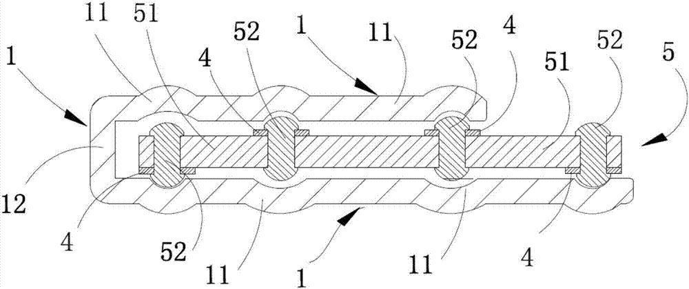 Four-row ball slide rail and knife type lifting bracket