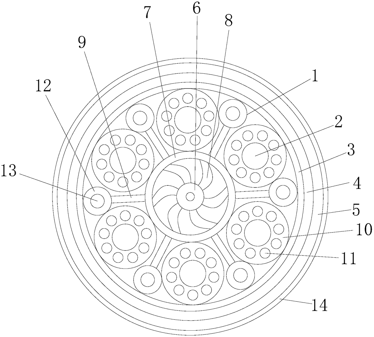 Bending-resistant flexible cable