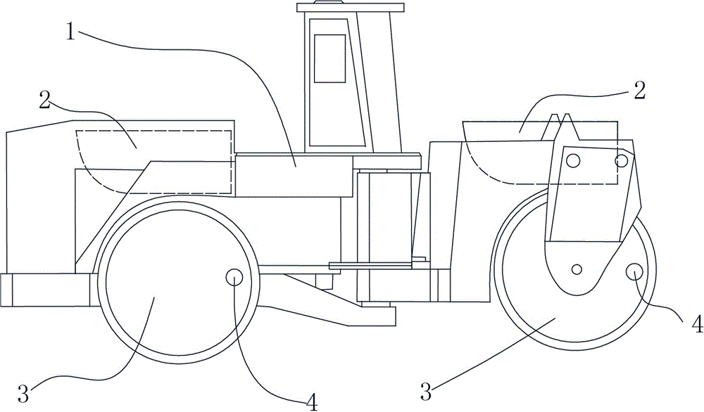 Double-steel-wheel road roller