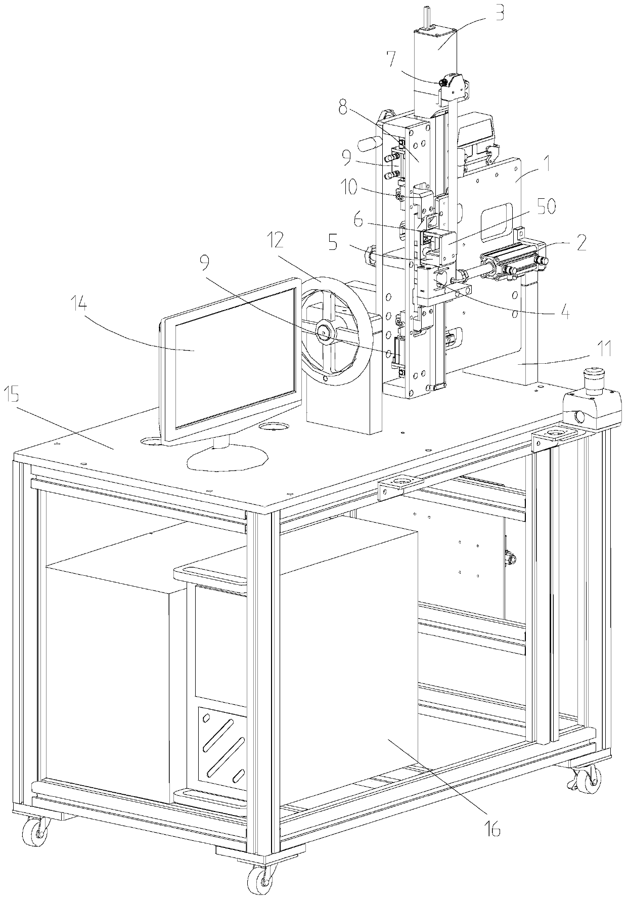 Adjusting force detecting tool of safety belt height adjusting device